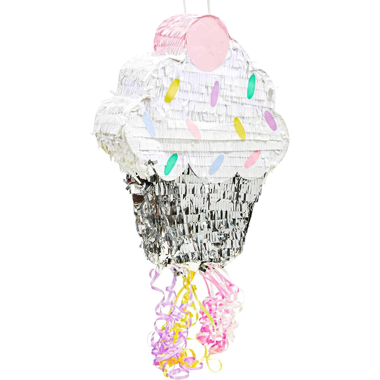Small Cupcake Pinata for Birthday Party Supplies (15 x 13 x 3 Inches)